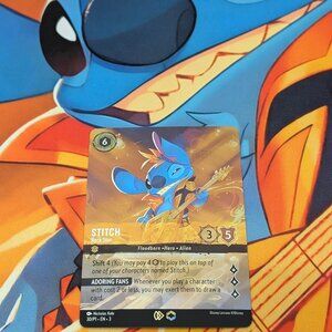 Disney Lorcana Stitch - Rockstar 30/P1 Promo LP + Playing Mat